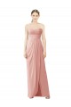Magasins de Trapèze Sans bretelle Mousseline Longue Asymétrique Robes demoiselle d'honneur