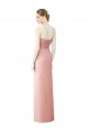Magasins de Trapèze Sans bretelle Mousseline Longue Asymétrique Robes demoiselle d'honneur