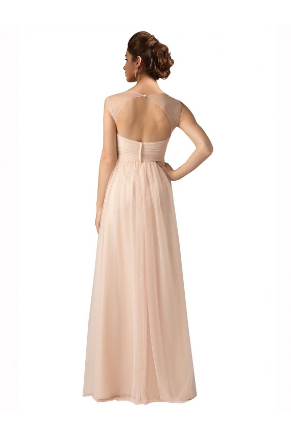 Magasins de Trapèze Tulle Longue Robes demoiselle d'honneur