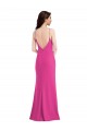 Magasins de Trompette Licou Col Haut Crêpe Stretch Longue Formelles Robes demoiselle d'honneur / Robes de soirée / Robes de bal