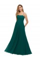 Magasins de Vert Chasseur Trapèze Bretelles spaghetti Col Carré Mousseline Longue Robes demoiselle d'honneur