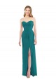 Magasins de Vert Chasseur Trompette Sans bretelle Mousseline Longue Robes demoiselle d'honneur