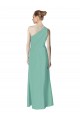 Magasins de Vert de jade Trapèze Mousseline Longue Robes demoiselle d'honneur