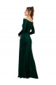 Magasins de Vert foncé Fourreau Épaule Dénudée Velours Stretch Longue Formelles Robes demoiselle d'honneur / Robes de soirée / Robes de bal