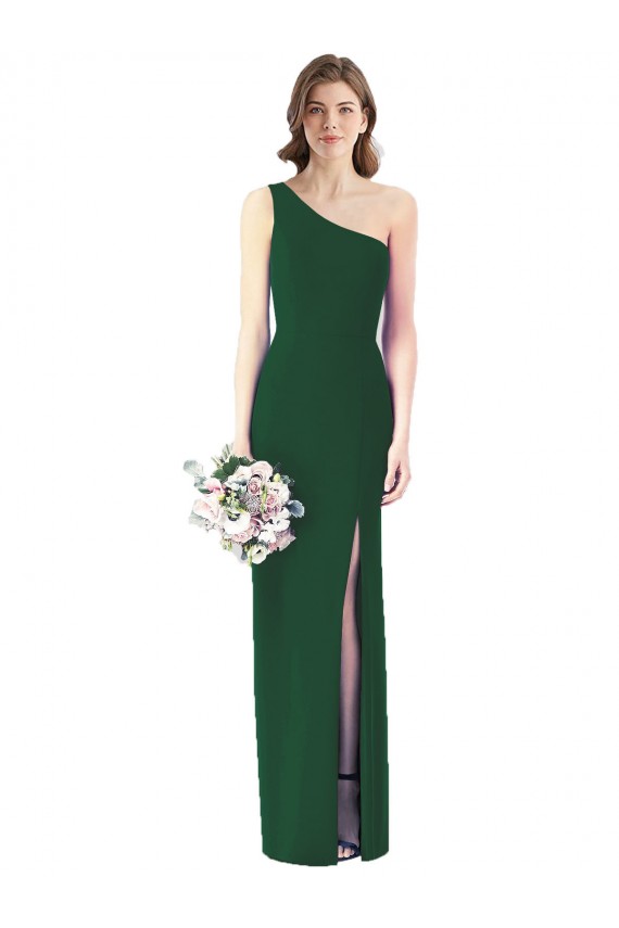 Magasins de Vert foncé Trompette Mousseline Longue Robes demoiselle d'honneur