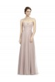 Magasins de Vintage Rose Trapèze Tulle Longue Robes demoiselle d'honneur