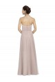 Magasins de Vintage Rose Trapèze Tulle Longue Robes demoiselle d'honneur