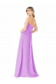 Magasins de Violet Trapèze Sans bretelle Mousseline Longue Robes demoiselle d'honneur